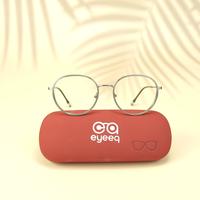 Silver round unisex metal eyeglassess ( eq0001 918308 )