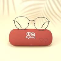 Black round unisex metal eyeglasses (eq0002 918308 )
