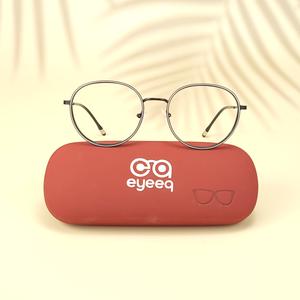 Black round unisex metal eyeglasses (eq0002 918308 )
