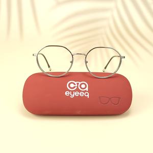Silver round unisex metal eyeglasses ( eq0004 918310 )