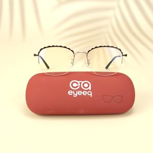 Silver black round metal eyeglasses for women ( eq0007 78A097 c4 )