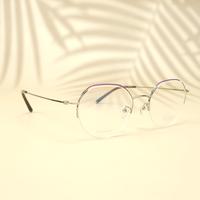 Silver round  metal eyeglasses for women ( eq0006 78A095 c1 )
