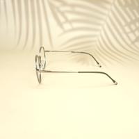 Silver round unisex metal eyeglassess ( eq0001 918308 )