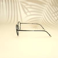 Black round unisex metal eyeglasses ( eq0003 918310 )