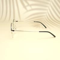 Silver black round metal eyeglasses for women ( eq0007 78A097 c4 )