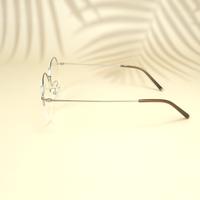 Silver purple round metal eyeglasses for women ( eq0008 78A093 c1 )