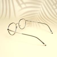 Silver round unisex metal eyeglasses ( eq0004 918310 )