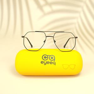 Black wayfarer unisex metal eyeglasses ( eq0009 161601 )