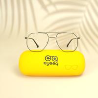 Silver black wayfarer metal eyeglasses ( eq0011 161601 )