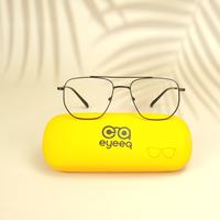 Black square unisex metal eyeglasses ( eq0015 161602 )