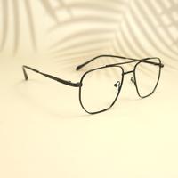 Black square unisex metal eyeglasses ( eq0015 161602 )