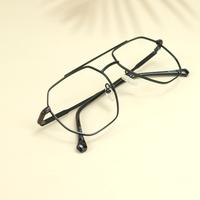 Black wayfarer unisex metal eyeglasses ( eq0009 161601 )