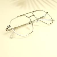 Silver wayfarer unisex metal eyeglasses ( eq0010 161601 )