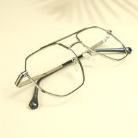Silver black wayfarer metal eyeglasses ( eq0011 161601 )