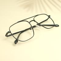 Black square unisex metal eyeglasses ( eq0015 161602 )