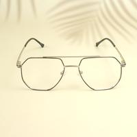Silver black wayfarer metal eyeglasses ( eq0011 161601 )