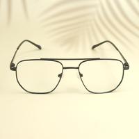 Black square unisex metal eyeglasses ( eq0015 161602 )