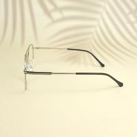Silver black wayfarer metal eyeglasses ( eq0011 161601 )