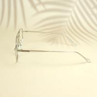 Silver square unisex metal eyeglasses ( eq0014 161602 )