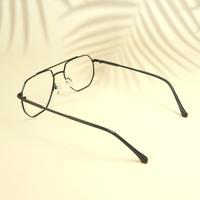 Black wayfarer unisex metal eyeglasses ( eq0009 161601 )