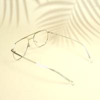 Silver wayfarer unisex metal eyeglasses ( eq0010 161601 )