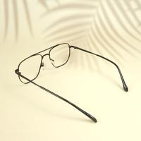 Black square unisex metal eyeglasses ( eq0015 161602 )