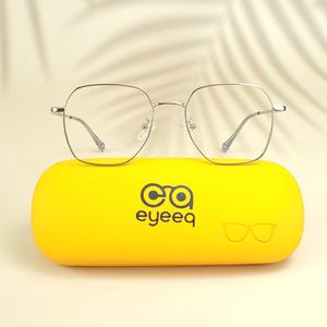 Silver square unisex metal eyeglasses ( eq0018 35069 )