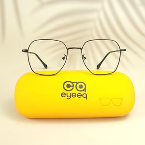 Black square unisex metal eyeglasses ( eq0019 35069 )