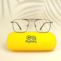 Black square unisex metal eyeglasses ( eq0020 35091 )