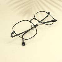 Black square unisex metal eyeglasses ( eq0019 35069 )