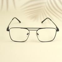 Black square unisex metal eyeglasses ( eq0020 35091 )