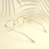 Silver square unisex metal eyeglasses ( eq0018 35069 )