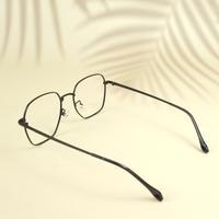 Black square unisex metal eyeglasses ( eq0019 35069 )