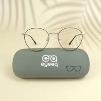 Silver black round unisex metal eyeglasses ( eq0024 35045 )