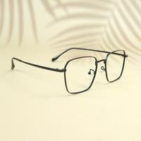 Black square unisex metal eyeglasses ( eq0023 35006 )