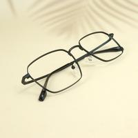 Black square unisex metal eyeglasses ( eq0023 35006 )