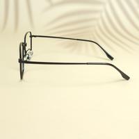 Black square unisex metal eyeglasses ( eq0023 35006 )