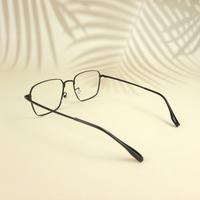 Black square unisex metal eyeglasses ( eq0023 35006 )