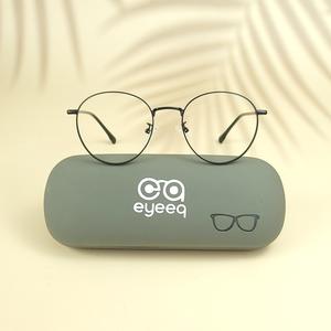 Black round unisex metal eyeglasses ( eq0027 35045 )