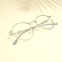 Silver round unisex metal eyeglasses ( eq0025 35045 )