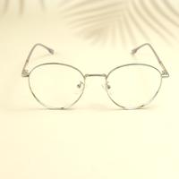 Silver round unisex metal eyeglasses ( eq0025 35045 )