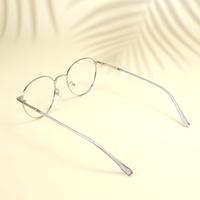 Silver round unisex metal eyeglasses ( eq0025 35045 )
