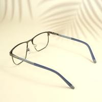 Gun Square metal eyeglasses for men ( eq0028 22910 )