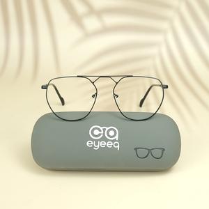 Black round unisex metal eyeglasses ( eq0031 66603 )
