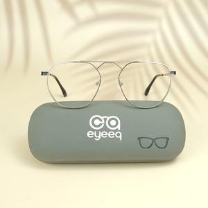 Silver round unisex metal eyeglasses ( eq0032 66603)