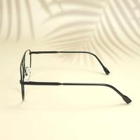 Black round unisex metal eyeglasses ( eq0031 66603 )