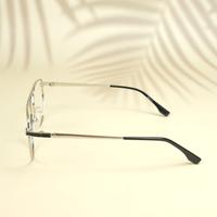 Silver round unisex metal eyeglasses ( eq0032 66603)