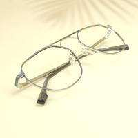 Grey silver round unisex metal eyeglasses ( eq0033 66603 )