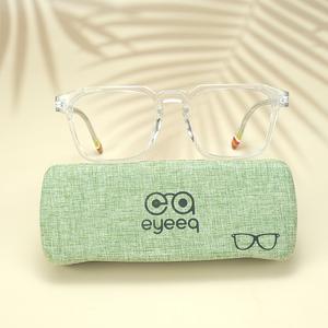 White square unisex sheet eyeglasses ( eq0043 6602 )