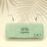 White square unisex sheet eyeglasses ( eq0045 6601 )
